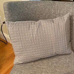 Calvin Klein silver embroidered grey pillow
